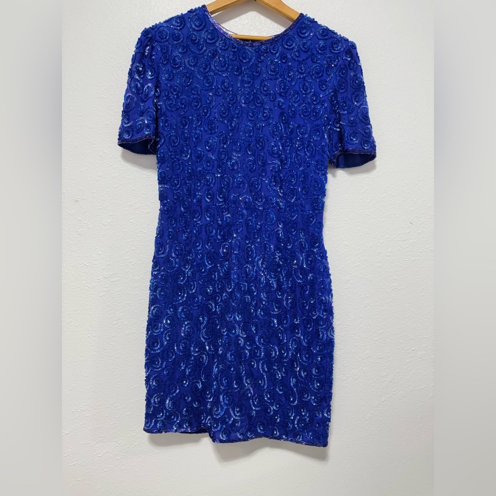 Dazzling Blue Sequin Mini Dress